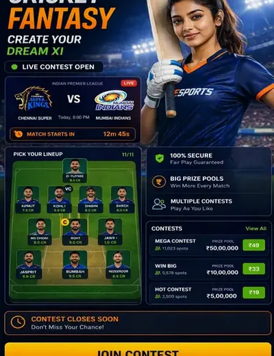 Come (Come App) fantasy cricket & matchday visual 3